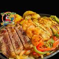 Flame Grilled Ribeye, Shrimp and Chicken Fajita